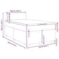 Boxspring met matras fluweel donkergroen 120x190 cm - thumbnail