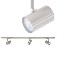 Highlight Railsysteem Trackline 100 cm + 3 cilinder spots mat chroom - thumbnail