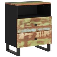 Nachtkastje 50x33x62 cm massief gerecycled hout en bewerkt hout - thumbnail