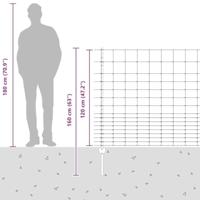 VidaXL Hek met paal zilver 1,2 x 25 m staal - thumbnail