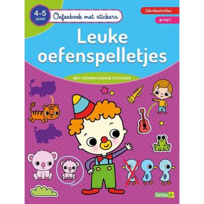 Deltas Oefenboek met stickers - leuke oefenspelletjes (4-5 jaar)