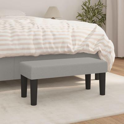 Bankje 70x30x30 cm stof lichtgrijs Bankje 70x30x30 cm stof lichtgrijs