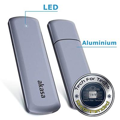 Akasa AK-ENU3M2-05 behuizing voor opslagstations SDD-behuizing Zilver M.2