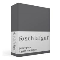 Schlafgut Schlafgut Pure Jersey Topper Hoeslaken S - 90x190 - 100x220 556 Grey Deep - thumbnail