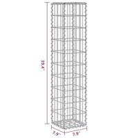 VidaXL Schanskorfmuur met deksels 20x20x100 cm gegalvaniseerd staal - thumbnail