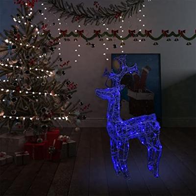 VidaXL Kerstversiering rendier 90 led's 60x16x100 cm acryl VidaXL Kerstversiering rendier 90 led's 60x16x100 cm acryl