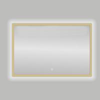 Best Design Badkamerspiegel Nancy Isola LED Verlichting 80x60 cm Mat Goud - thumbnail