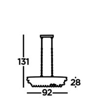 Searchlight Kristallen hanglampMichelle 131cm metaalgrijs - 9635-5CC - thumbnail