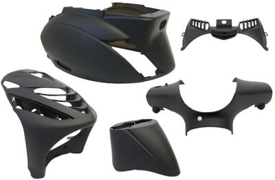 Plaatset 5-delig Edge voor Piaggio Zip-SP vanaf bouwjaar 2000 - mat zwart