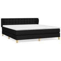 Boxspring met matras stof zwart 180x200 cm - thumbnail
