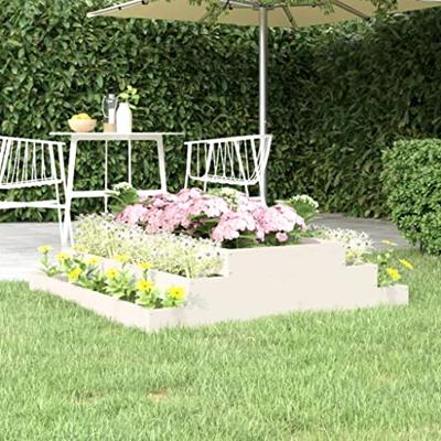 VidaXL Plantenbak 110x110x27 cm massief grenenhout wit VidaXL Plantenbak 110x110x27 cm massief grenenhout wit