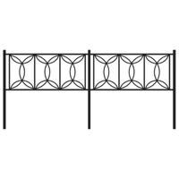 Hoofdbord 200 cm metaal zwart - thumbnail