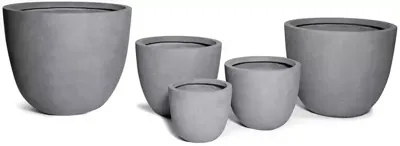 Mcollections Bloempot Egg Groot - 63 x 53 cm - Clayfibre - Grijs