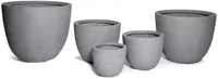 Mcollections Bloempot Egg Groot - 63 x 53 cm - Clayfibre - Grijs - thumbnail