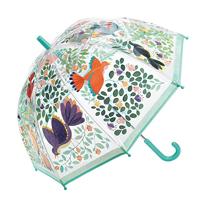 Bloemen en Vogels Paraplu - DJECO blauw - thumbnail