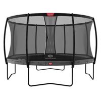 BERG Trampoline Champion met Veiligheidsnet - Safetynet Deluxe - 380 cm - Grijs - met Airflow Springmat - Twinspring - thumbnail