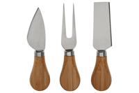 Snijplank Home ESPRIT Natuurlijk Bamboe Roestvrij staal 41 x 18,3 x 2 cm (4 Onderdelen) - thumbnail