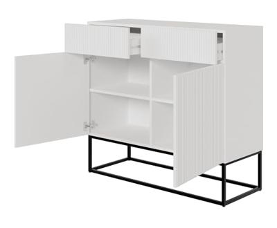 NADUVI Collection Vesper Opbergkast met Lades - Wit / Zwart