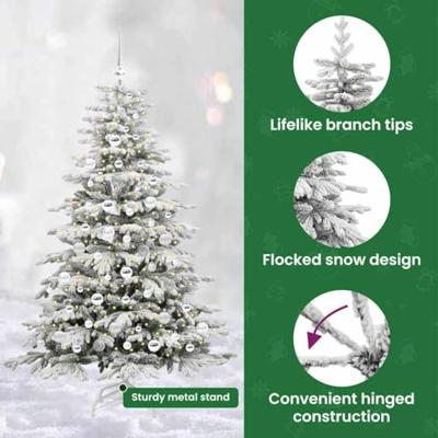 VidaXL Kunstmatige inklapbare kerstboom wit 180 cm pe en pvc