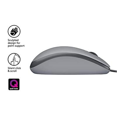 Logitech M110 stille muis mid gray