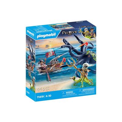 PLAYMOBIL 71419 Piraat met gigantische octopus - Piraten - Met een piraat, een kanon en een gigantisch octopusmonster - Vanaf 4 jaar