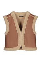 Like Flo Meisjes reversibel gilet teddy - Dewi - Cognac - thumbnail