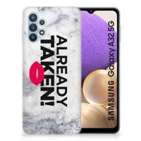 Samsung Galaxy A32 5G | Siliconen hoesje | met naam Already Taken White - thumbnail