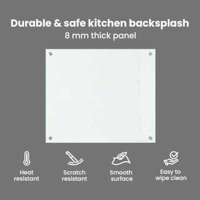 VidaXL Keuken achterwand doorzichtig 70 x 60 cm gehard glas VidaXL Keuken achterwand doorzichtig 70 x 60 cm gehard glas