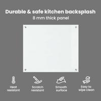 VidaXL Keuken achterwand doorzichtig 70 x 60 cm gehard glas - thumbnail