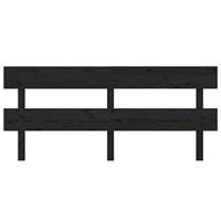 Hoofdbord 204x3x81 cm massief grenenhout zwart - thumbnail