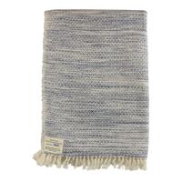 Handgeweven Katoenen Deken Diamand Ikat (Blauw) - thumbnail