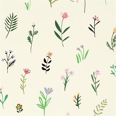 Creativ Company Inpakpapier, flora, b: 50 cm, 80 gr, 100 m/ 1 rol