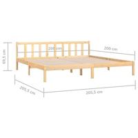 Bedframe massief grenenhout 200x200 cm - thumbnail
