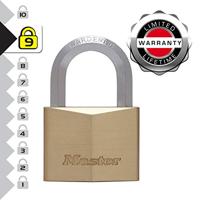 Masterlock 60mm extra thick solid brass body - 35mm hardened steel HEXagonal shac - 1165EURD - thumbnail
