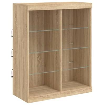 Dressoir met LED-verlichting 81x37x100 cm sonoma eikenkleurig Dressoir met LED-verlichting 81x37x100 cm sonoma eikenkleurig