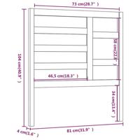 Hoofdbord 81x4x104 cm massief grenenhout honingbruin - thumbnail