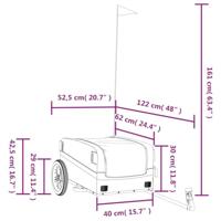 Fietstrailer 30 kg ijzer zwart - thumbnail