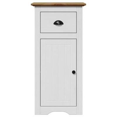 Badkamerkast BODO 44x30x90 cm wit en bruin