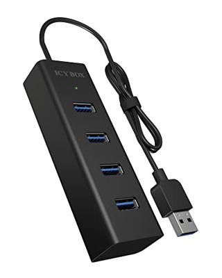 ICY BOX 4 Poorten Hub USB 3.0 Zwart - [IB-HUB1409-U3] - thumbnail