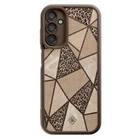Samsung Galaxy A14 bruine case - Leopard abstract - thumbnail