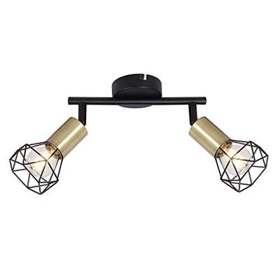 Globo PlafondlampXara I zwart met goud - 54802S-2AB