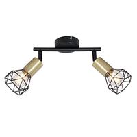Globo PlafondlampXara I zwart met goud - 54802S-2AB - thumbnail