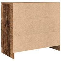 Dressoir met lade 71x35x65 cm spaanplaat oud hout - thumbnail