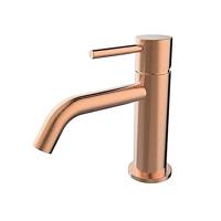 Wiesbaden Wastafelmengkraan Opbouw Style Uitloop 6.5 cm 1-hendel Geborsteld Koper - thumbnail