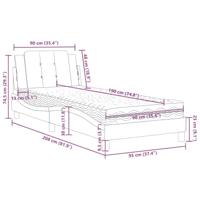 Bedframe zonder matras "Zadar" kunstleer bruin 90x190 cm - thumbnail