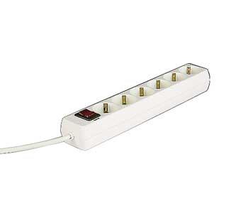 Hama Regleta 6 Tomas Schuko met schakelaar, 1,4 m, wit