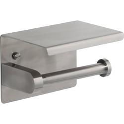 Saqu Essential toiletrolhouder met planchet RVS