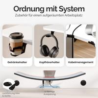 Zit Sta Bureau In hoogte verstelbaar - Wit 160x75x73-118cm - thumbnail