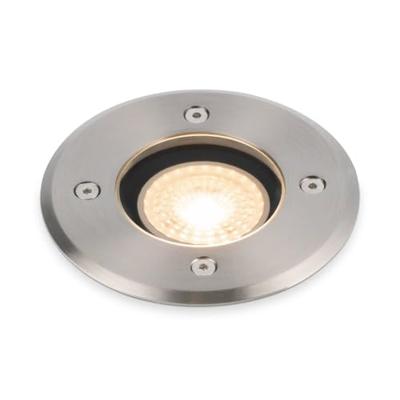 Maisy LED Grondspot - Dimbaar - Rond - Ø12cm - GU10 - 4 Watt 345 lumen - 2700K warm wit - RVS - IP67 waterdicht - Tuinspot - Oprit