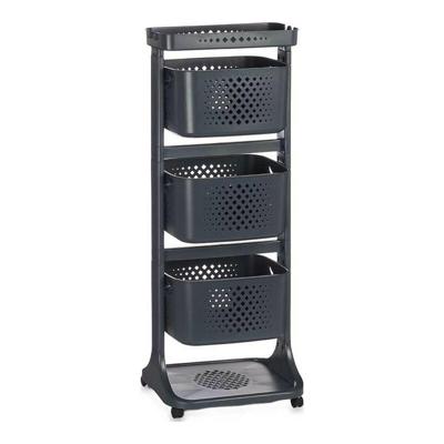 Groentetrolley Kinvara Antraciet Polypropyleen Plastic 33 x 11,2 x 42,5 cm 33 x 11,2 x 42 cm